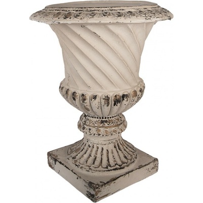 Clayre & Eef Béžový antik kvetináč v barokovom štýle Baroque - 35x56 cm