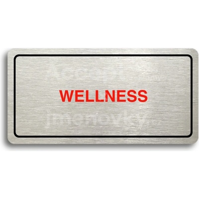 ACCEPT Piktogram WELLNESS - stříbrná tabulka - barevný tisk