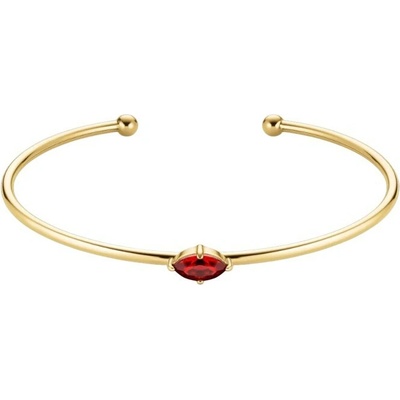 Rosefield Otvorený pevný náramok s červeným Swarovski kryštálom JBRMG-J1243