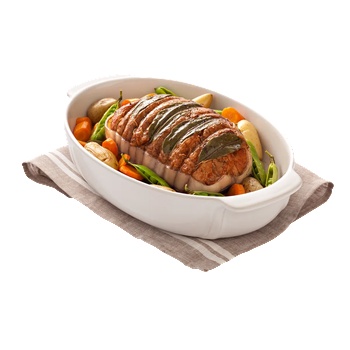 Pyrex - Signature Ceramic - Овална тава с дръжки, 30х20, 2, 1л, керамика, бяла-SG30OR1/7046 (0012376)