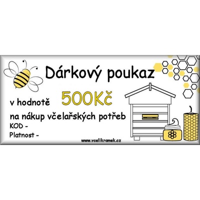 Dárkový poukaz v hodnotě 500Kč