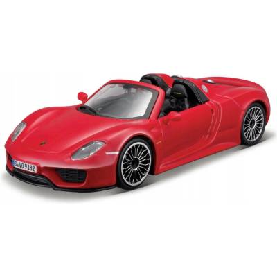 Bburago Porsche 918 Spyder v měřítkučervený precizně zpracovaný mo 1:24