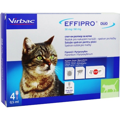 Effipro DUO Cat (1-6kg) 50/60 mg, 4 x 0,5 ml – Hledejceny.cz