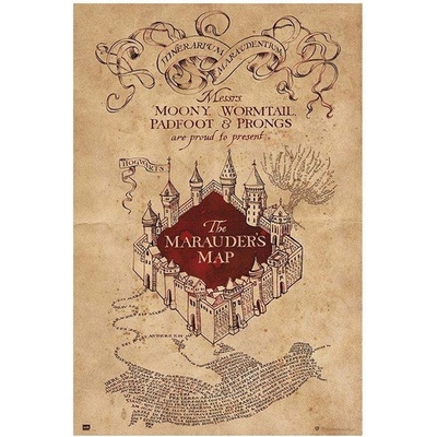Plagát Harry Potter: The Marauders Map (61 x 91,5 cm 150g)
