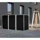 Hide 3 koše 240 l 80 x 278 x 115 cm čierny