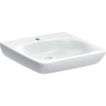 Geberit Selnova Comfort - Умивалник без бариери, 55x55 см, без преливник, отвор за смесител, бял 500.187. 01.7 (500.187.01.7)