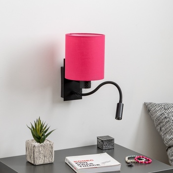 Brilagi - LED Аплик NUBILA 1xE27/25W/230V + LED/3W черен/розов (BG1558J)