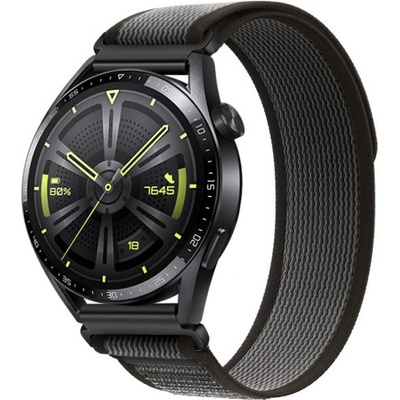 BStrap Velcro Nylon remienok na Xiaomi Amazfit GTS, black gray SSG028C0203