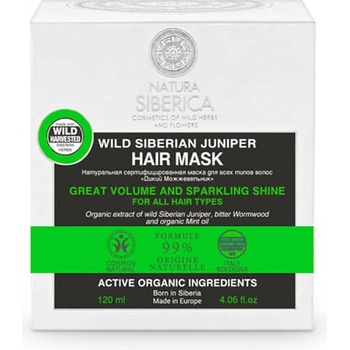 Natura Siberica vlasová maska Divá Sibírska Borievka - Dokonalý objem a lesk pre všetky typy vlasov 120 ml