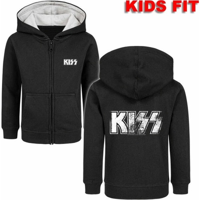 Metal-kids Kiss Distressed Logo černá
