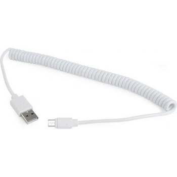 Gembird USB-A 2.0 - USB-B 2.0 micro M/M кабел за данни 1, 8 м бяла спирала CC-MUSB2C-AMBM-6-W (CC-MUSB2C-AMBM-6-W)