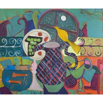 Image 1 of Абстрактна картина " Натюрморт с кана"