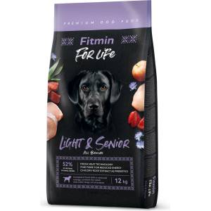 Dibaq Fitmin For Life Light & Senior храна за кучета 12 kg
