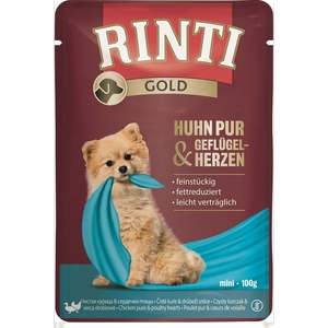RINTI Gold Mini chicken pure & poultry hearts 100 g