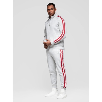 Ombre Clothing Мъжки спортен екип суитшърт + спортни панталони - сив мелан V1 Z114 Ombre Clothing Ombre Clothing | Siv | МЪЖЕ | XXL