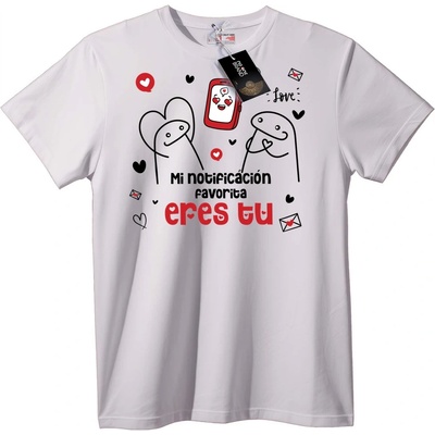 NOONEBRAND Тениска Любимото ми известие си ти - 7XL, White