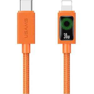 USAMS Кабел USAMS SJ774 PD 30W USB-C/Lightning 1.2m, оранжев (Usa001711)