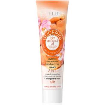 Eveline Cosmetics Glycerine Hand & Nail Cream 3in1 - Био крем за ръце и нокти с бадем и глицерин 100мл