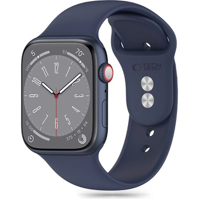 Tech-Protect Силиконова каишка за Apple Watch 6/7/8/9/10/SE/Ultra 1-2 (44/45/46/49 mm) от Tech-Protect Silicone - Midnight Blue (5906302310067)