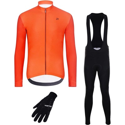 Holokolo a nohavice Performance WINTER čierna/oranžová