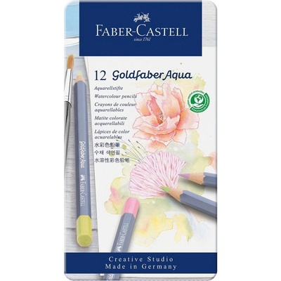 Faber-Castell Моливи Goldfaber Aqua, 12 пастелни цвята (1015120670)
