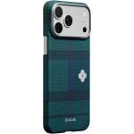 PITAKA Magsafe Калъф за iPhone 17 Pro, Pitaka Edge Flora in Grid Case Forest Dawn, Зелен (FG1701P)