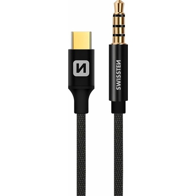 Swissten 73501303 USB-C/Jack 3,5 mm, 1,5m, černý