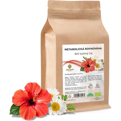 GOLDIM BIO čaj bylinný Metabolická rovnováha 30 sáčků 45 g