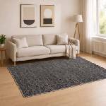 vidaXL Килим Антрацит 120 x 180 cm 100% полиестер 3 mm Пере се (42041694)