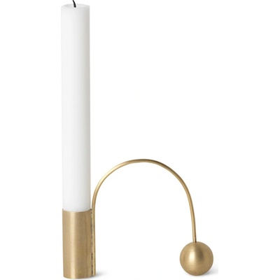 Svícen na kónickou svíčku BALANCE 11 cm, mosaz, ferm LIVING