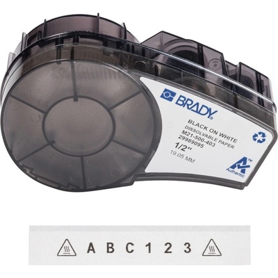 Brady M21-500-403 / 152248, 12.70 mm x 7.62 m, Paper, черно копиране / бял фон (152248)