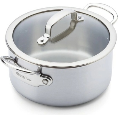 GreenPan Nerezový hrnec Premiere Pro se skleněnou poklicí, Ø 20 cm / 3,11 l CC010238-001