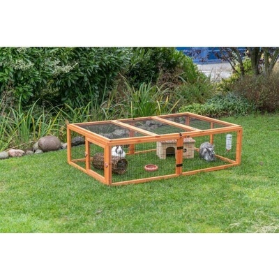 natura venkovní výběh s krytem 174 x 48 x 109 cm dřevo hnědá