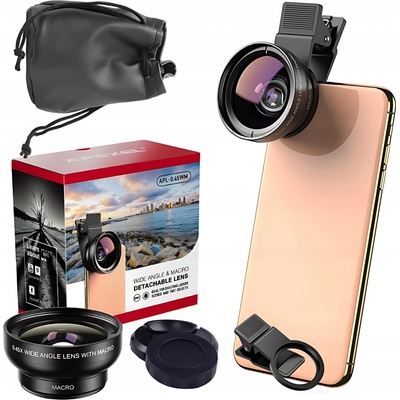 Apexel sada 2 in 1 0,45× Wide Angle + 12,5× Macro 2