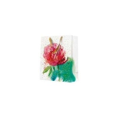 Dárková taška horizontal - Peony Watercolor 33,5x13x26,5 cm