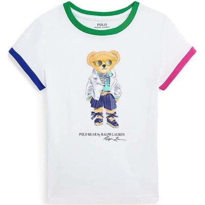 Polo Ralph Lauren detské bavlnené tričko biela