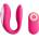 Toyz4Lovers Луксозен вибратор и стимулатор за двойки "love nest pink" 10 см