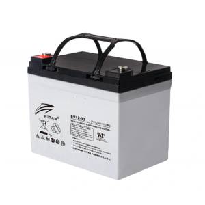 Ritar Оловна Батерия RITAR (EV12-33), 12V, 33 Ah, GEL, 195/ 130/ 160 mm, За електрически колички (RITAR-EV12-33)