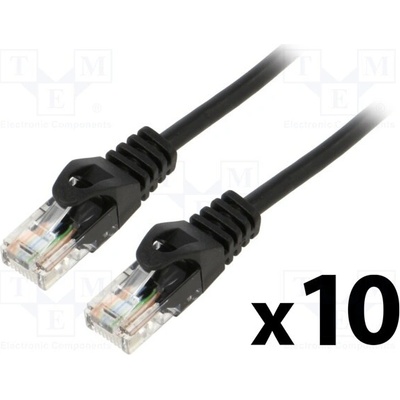 Lanberg PCU6-20CC-0025-BK Patch U/UTP Kat. 6 RJ45 vidlice z obou stran lanko CCA