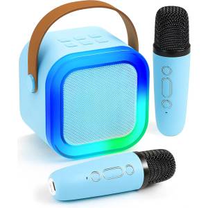 Elekom Детска караоке колонка ELEKOM, С два микрофона, LED светлини и Bluetooth - Код G9144 (G9144-3800158150537)