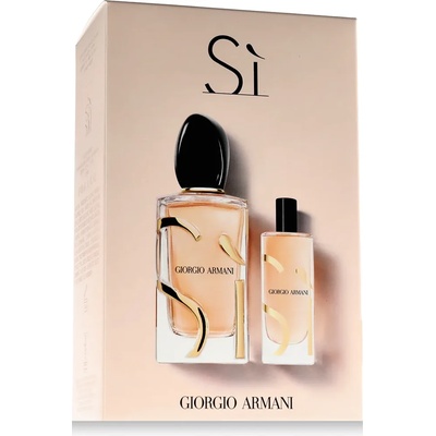 Giorgio Armani Sì комплект за жени Eau de Parfum 100 ml + Eau de Parfum 15 ml опция Light Pink Cover