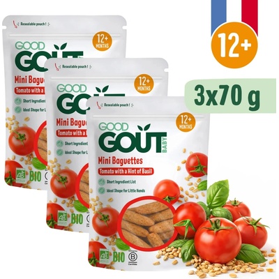 Good Gout Mini bagetky s rajčátky 3 x 70 g