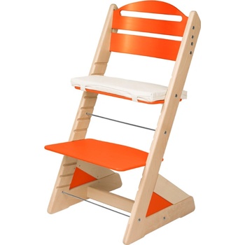 Jitro rostoucí židle Plus přírodní / oranžová
