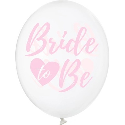 Party Deco SB14C 205 099P 6 Set balónikov Bride to Be transparentný 30cm Ružová