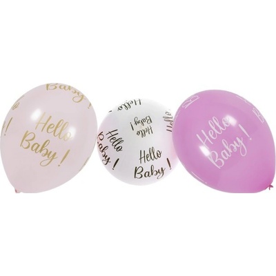 Chaks Latexové balóniky ružové Hello Baby