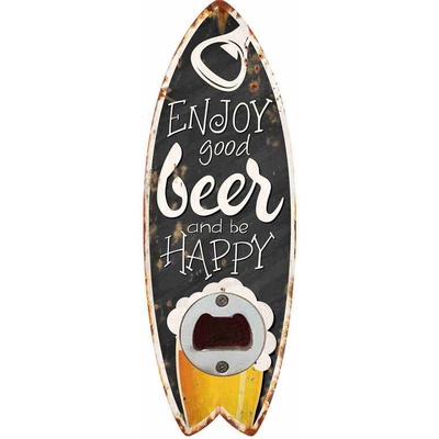 Ceduľa Otvárač na fľaše Enjoy Good Beer and Be Happy