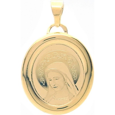 Šperk Holíč Zlatý prívesok medailón Panna Mária ZPV90