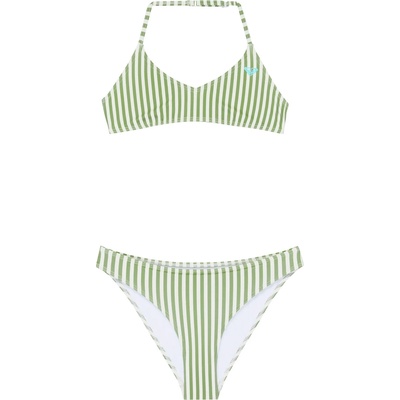 Roxy Детски комплект бикини Roxy Kid's Bico Active RG Tri Bra Set Bikini - Oil Green Vert Moda Stripe - размер 14 Years (750-2832-0116)