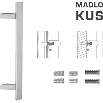 Vyosené madlo na dvere FT - MADLO kód K41Z 40x10 mm SP ks NEM - nerez matná (F60) | MP-KOVANIA.sk
