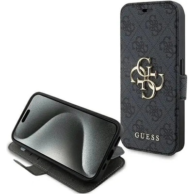 GUESS Кейс Guess 4G Metal Logo за iPhone 15 Pro, сив (GUE003584-0)